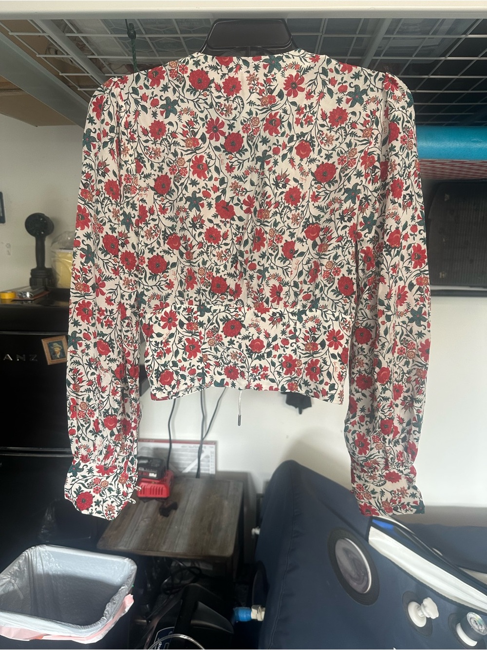Realisation par Red Floral Drawstring Wrap Top - Picture 2 of 4